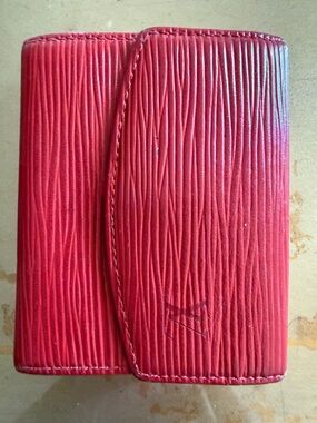 Louis Vuitton Red Epi Leather Card Wallet